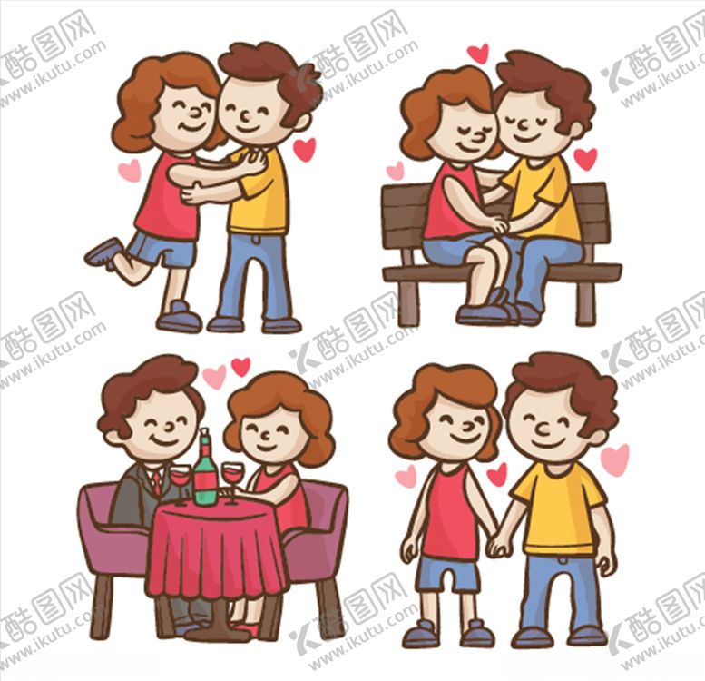 编号：95423609290440365451【酷图网】源文件下载-卡通情侣
