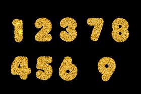 金色数字