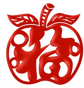 新年福字苹果窗花