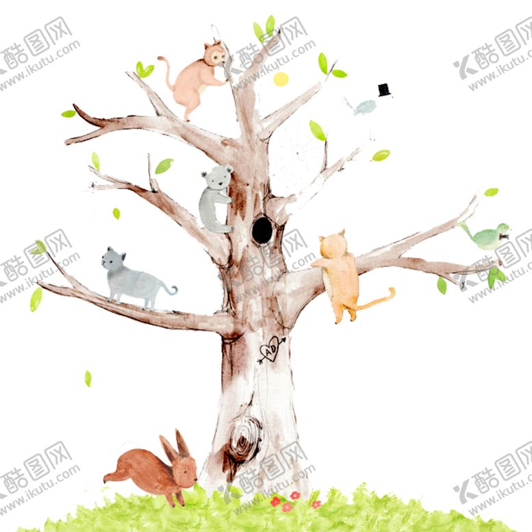 编号：88568907061037251888【酷图网】源文件下载-动物大树