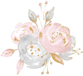 金粉数字素材鲜花字母鲜花