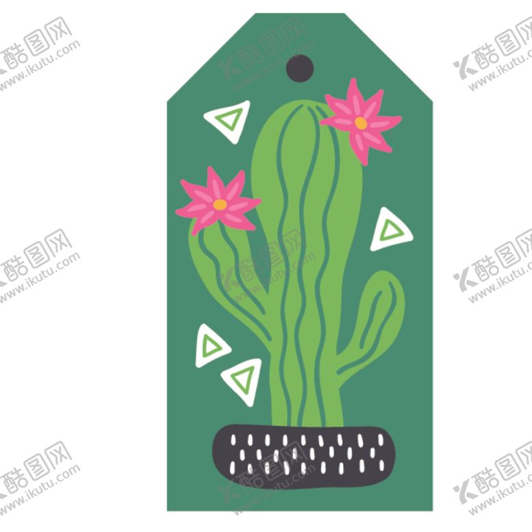 编号：87309309140705304380【酷图网】源文件下载-小清新仙人掌绘画图案
