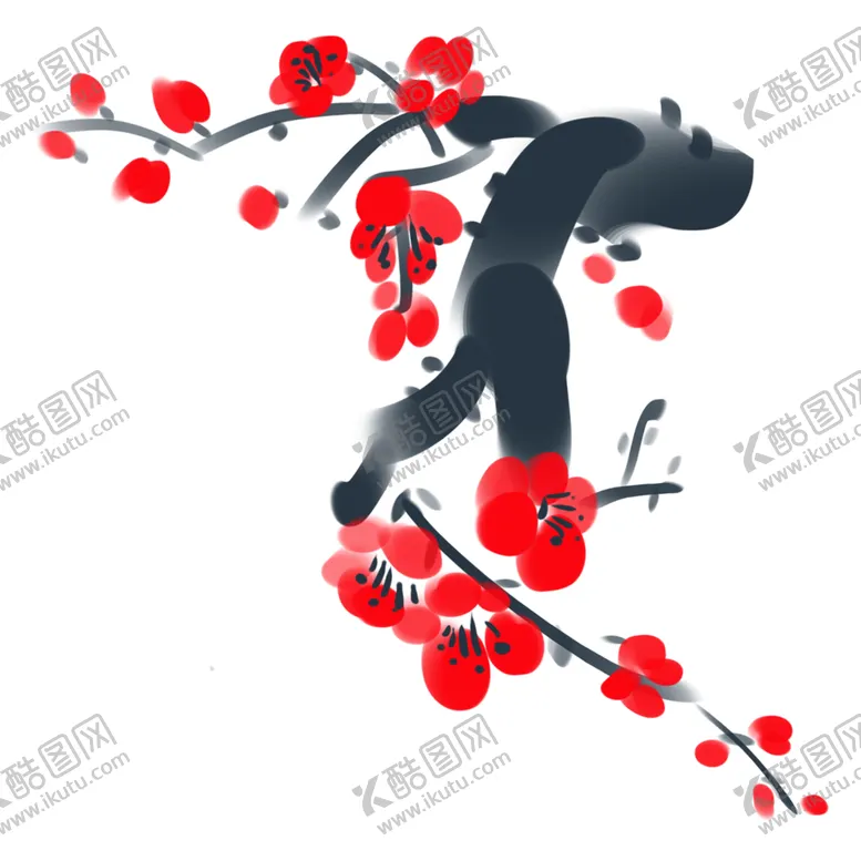 编号：44257305011945228474【酷图网】源文件下载-中国风水墨梅