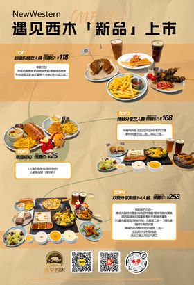 西餐厅菜单美食banner饮