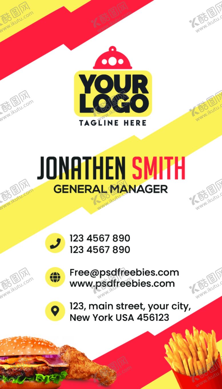 编号：21738110140051327942【酷图网】源文件下载-食品餐厅名片背面