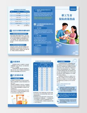 城市职工生育保险政策指南三折页