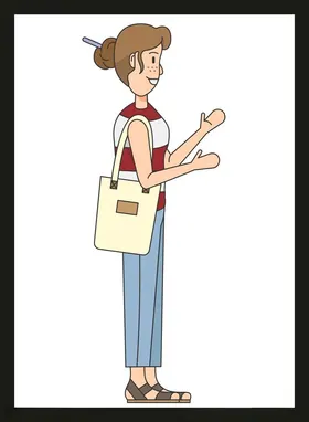手绘女孩女人优雅漂亮美