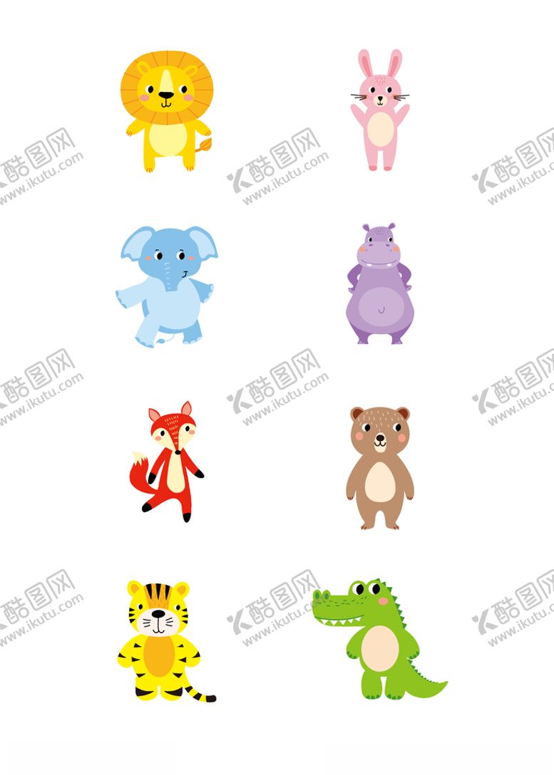 编号：79861909110514557317【酷图网】源文件下载-可爱卡通动物