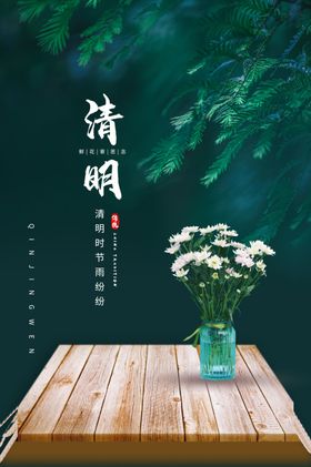 清新24节气清明节海报