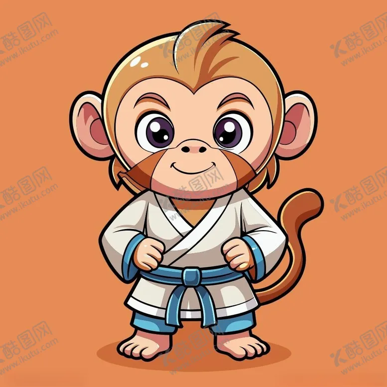 编号：43275402260746493648【酷图网】源文件下载-穿白色战斗服的拟人猴子