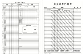 组长巡查记录表