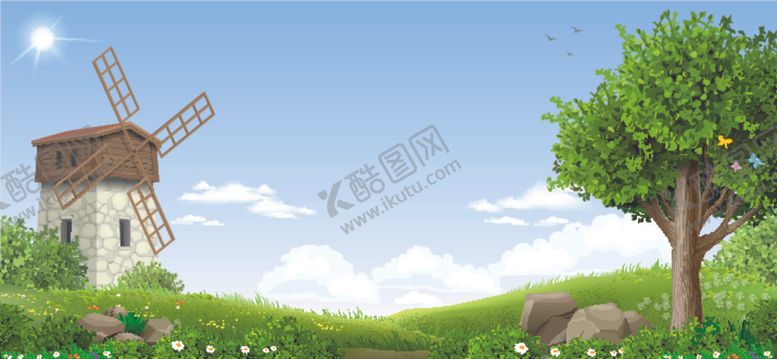 编号：13639504171653209649【酷图网】源文件下载-农场风车