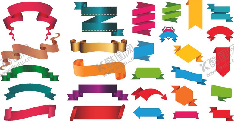 编号：25795104021807229905【酷图网】源文件下载-丝带横幅