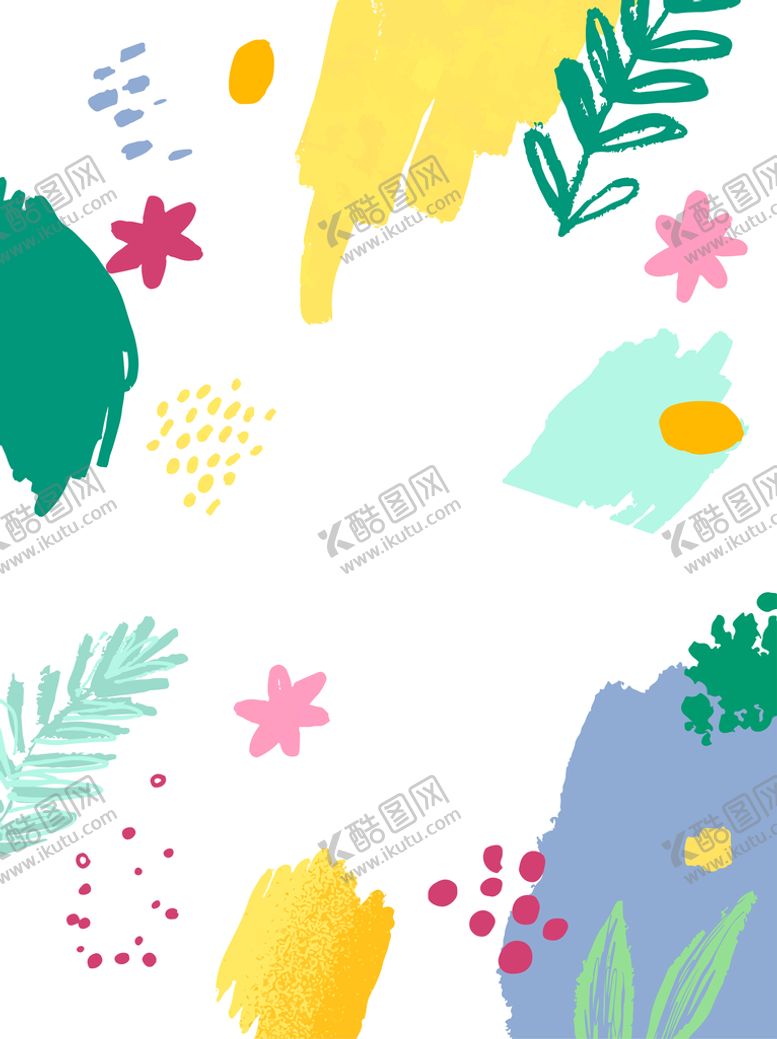 编号：89042109221659053198【酷图网】源文件下载-春天绿色小清新花朵花卉小草植物
