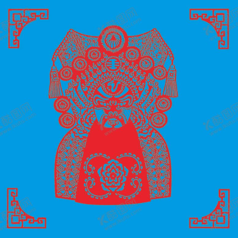 编号：76584111282019379906【酷图网】源文件下载-周仓剪纸