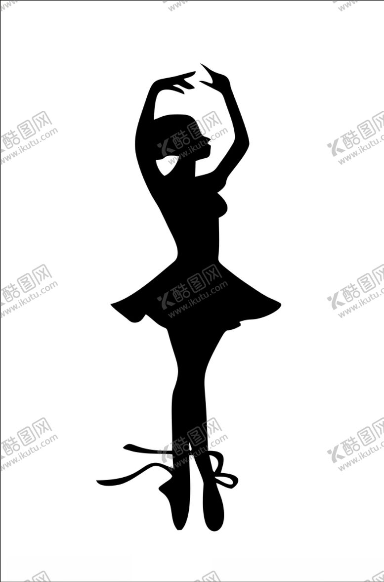 编号：39667509211829473899【酷图网】源文件下载-舞蹈女孩舞蹈剪影