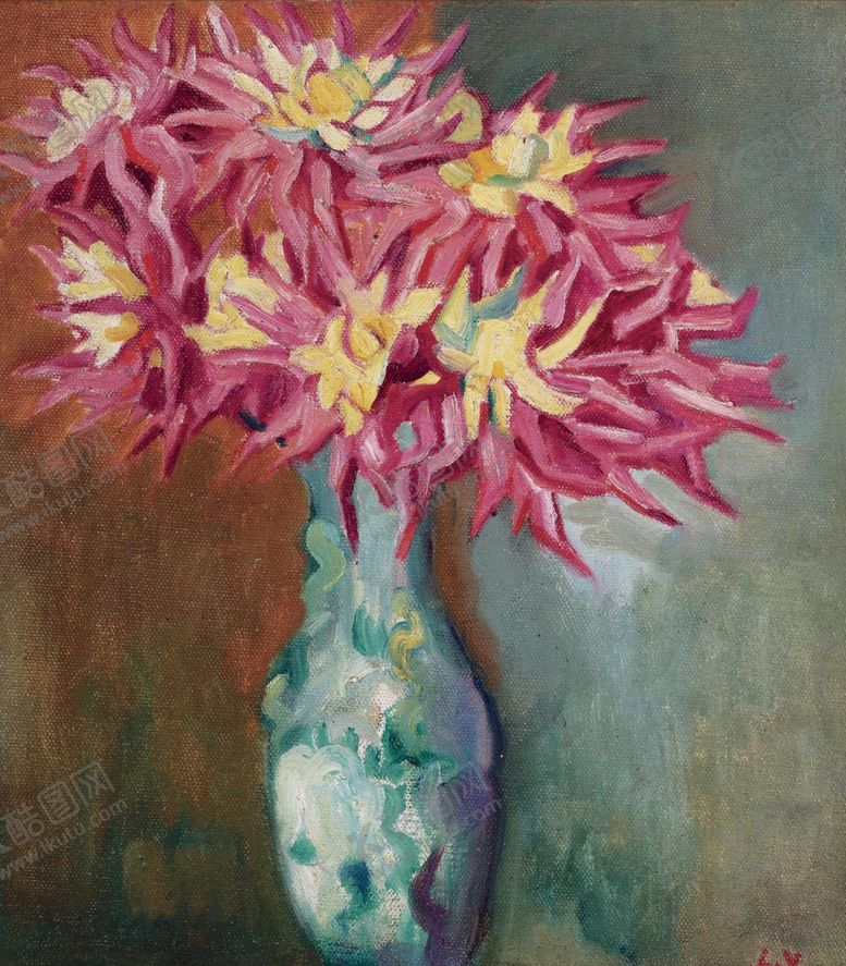 编号：72927509251409541511【酷图网】源文件下载-静物花朵植物油画