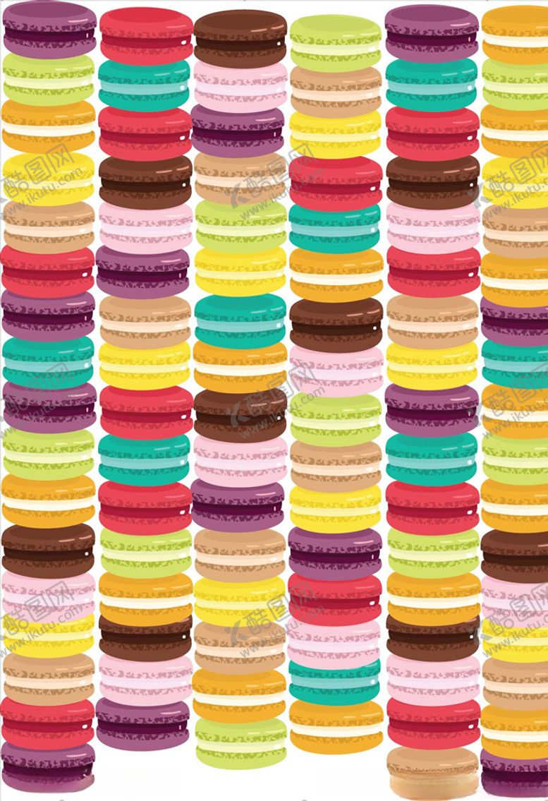 编号：21051310091840577714【酷图网】源文件下载-矢量马卡龙蛋糕