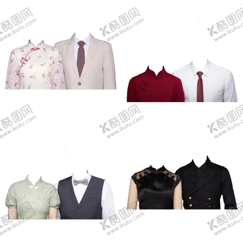 编号：26296511301927136955【酷图网】源文件下载-结婚照衣服