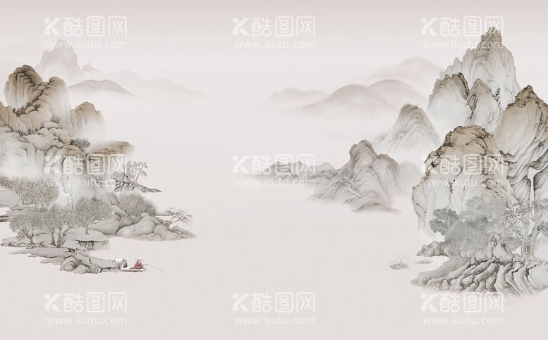 编号：85972609191356101693【酷图网】源文件下载-国画水墨背景