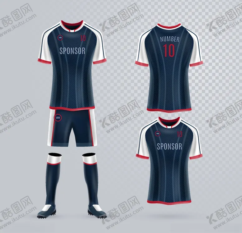 编号：78871407022144196382【酷图网】源文件下载-世界杯足球队服运动服T恤设计图