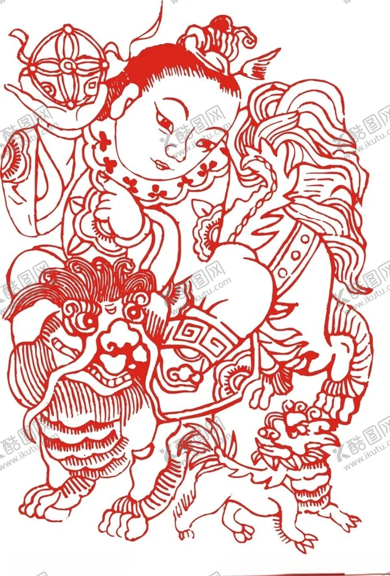 编号：54307702201053422811【酷图网】源文件下载-古代人物剪纸