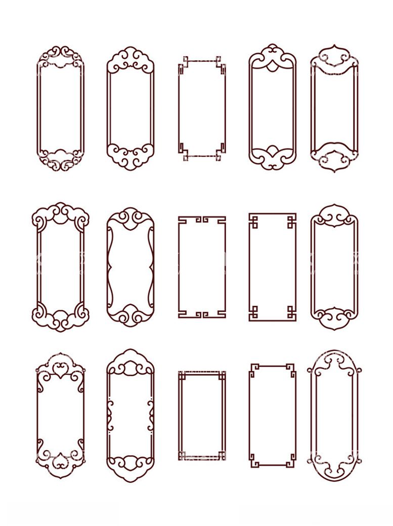 编号：72911503071019454425【酷图网】源文件下载-中国风花纹边框