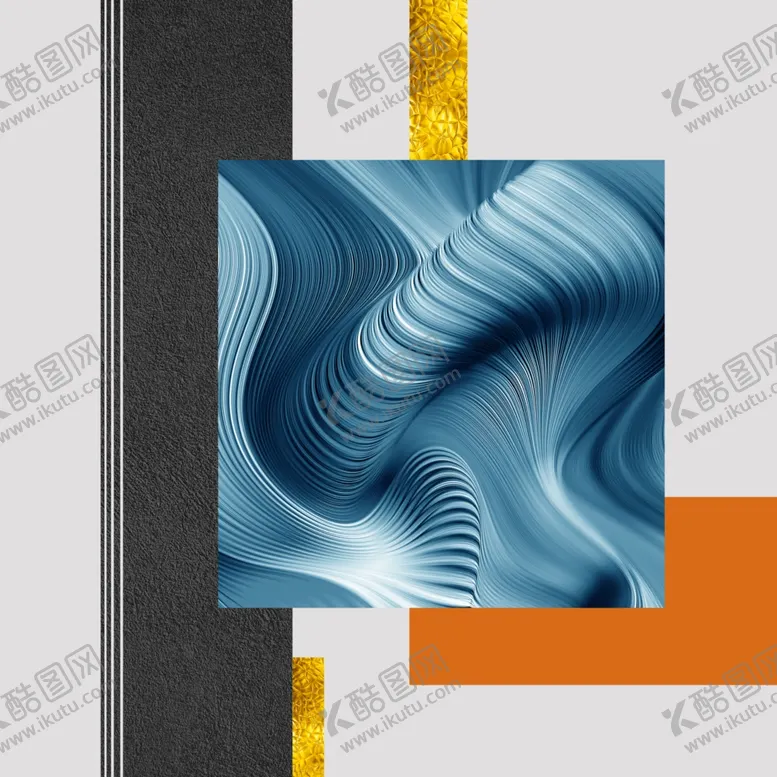 编号：21324209231356594778【酷图网】源文件下载-轻奢几何立体装饰画