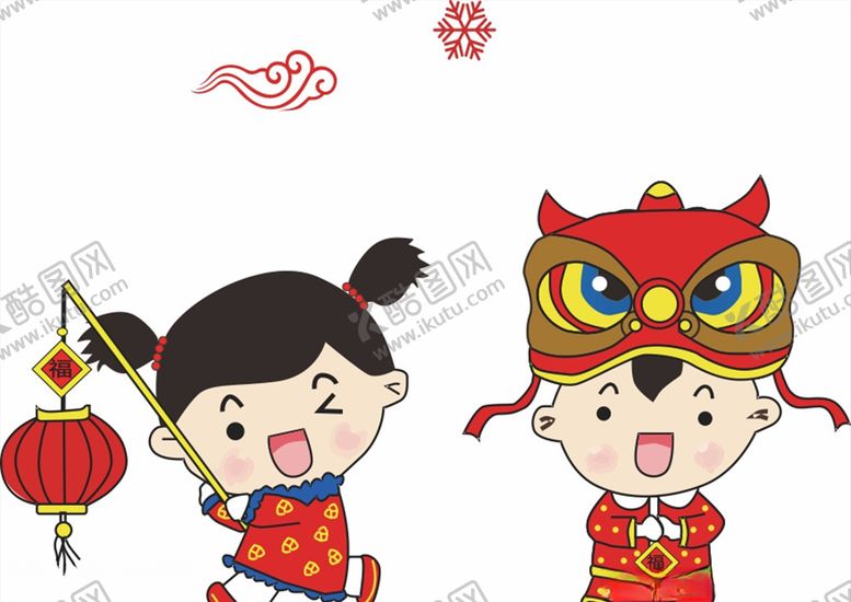编号：28890504161440315814【酷图网】源文件下载-金童玉女情侣狮子头男孩