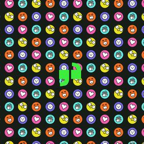 多彩表情包图案背景