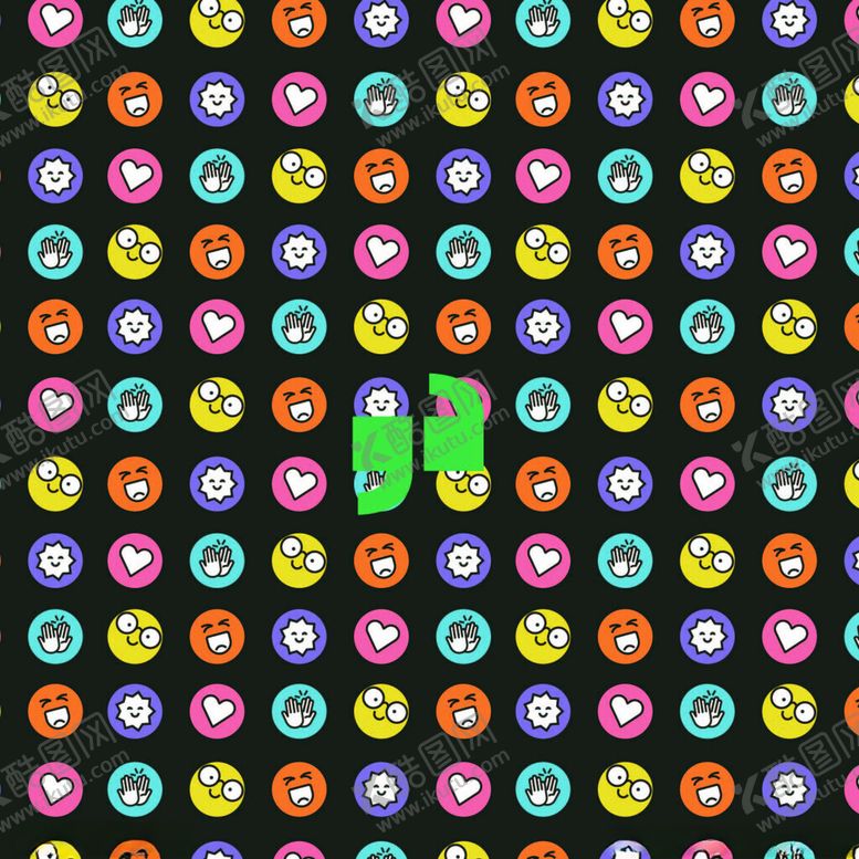 编号：23978104010400581314【酷图网】源文件下载-多彩表情包图案背景