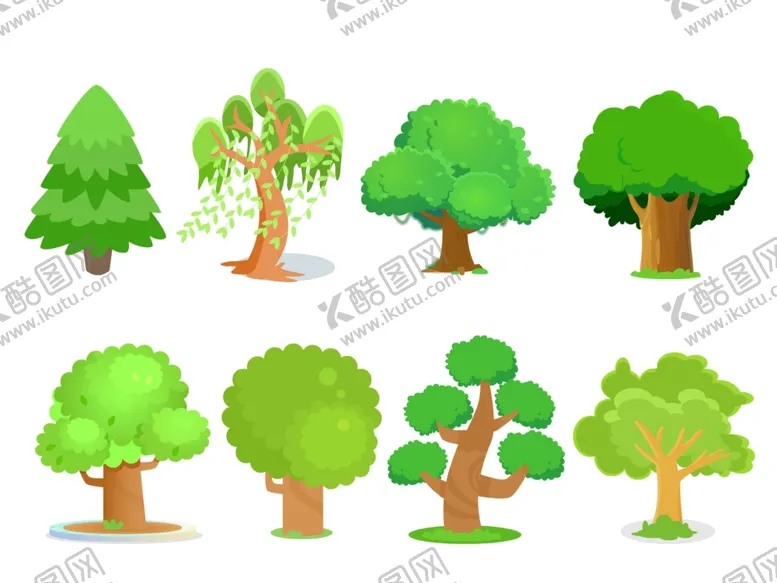 编号：93081002190035351945【酷图网】源文件下载-植树节卡通树木