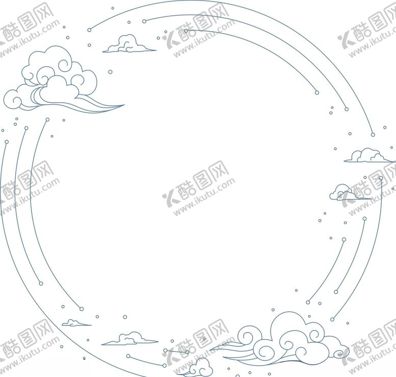 编号：74592405080841006801【酷图网】源文件下载-中式祥云线性框