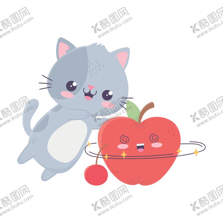 编号：58512904061309522217【酷图网】源文件下载-手绘卡通猫