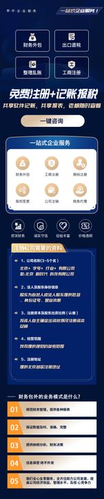 企业注册申报纳税服务长图