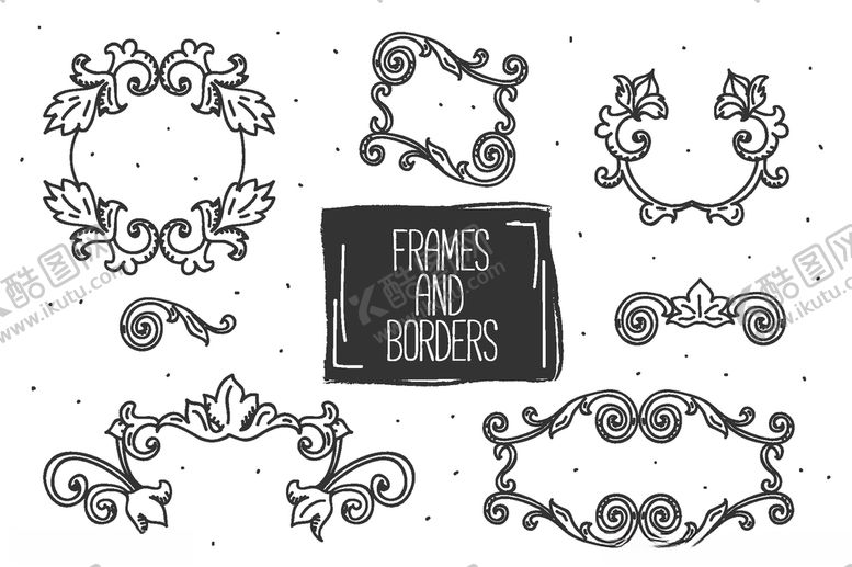 编号：60377310301211102377【酷图网】源文件下载-创意花花纹花边边框素材