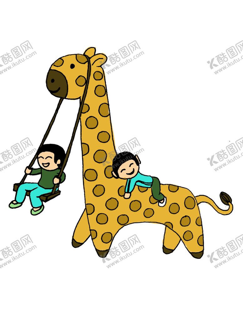 编号：61043407041135229172【酷图网】源文件下载-卡通长颈鹿