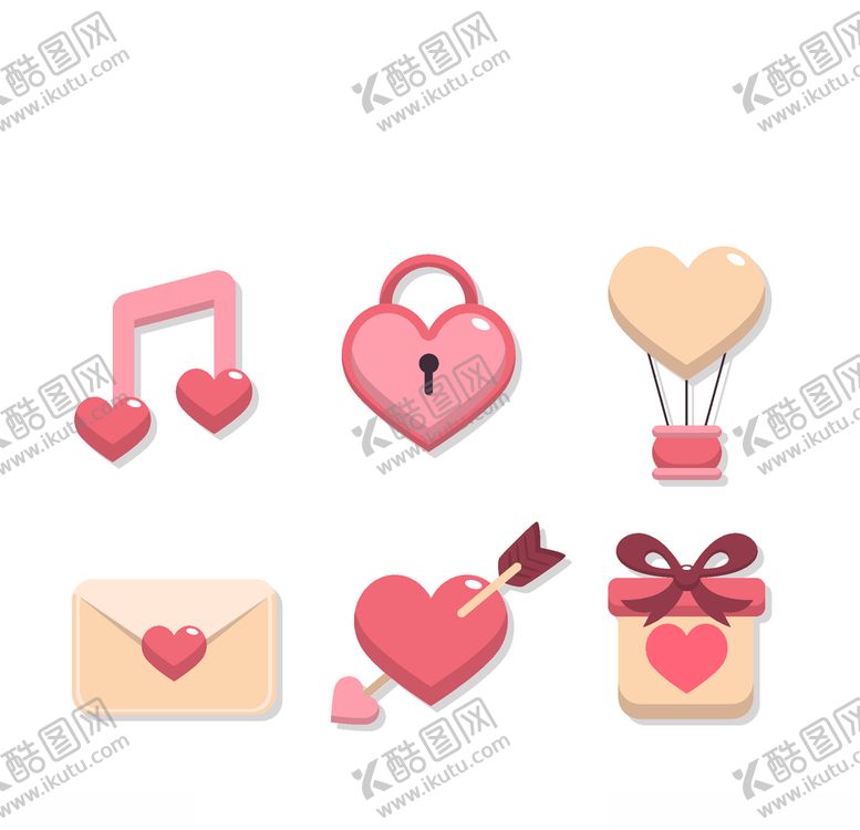 编号：86908311010235054027【酷图网】源文件下载-情人节元素