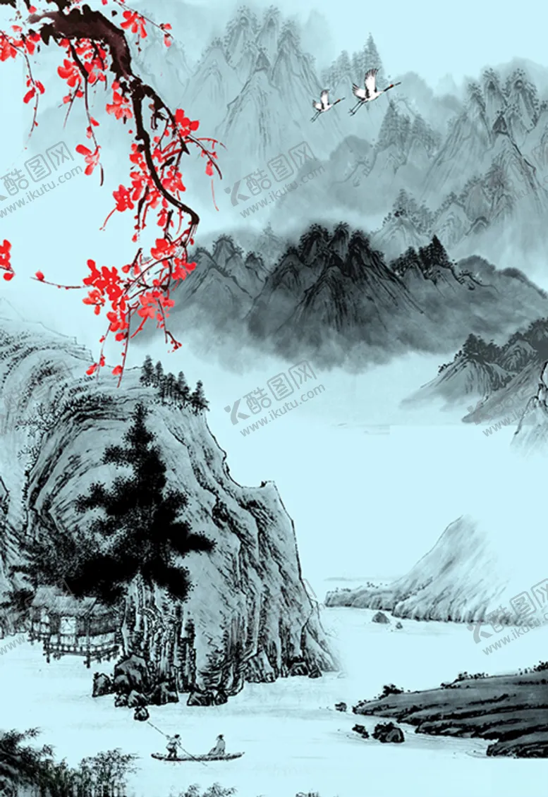 编号：33718804212331304546【酷图网】源文件下载-中国风水墨古典装饰