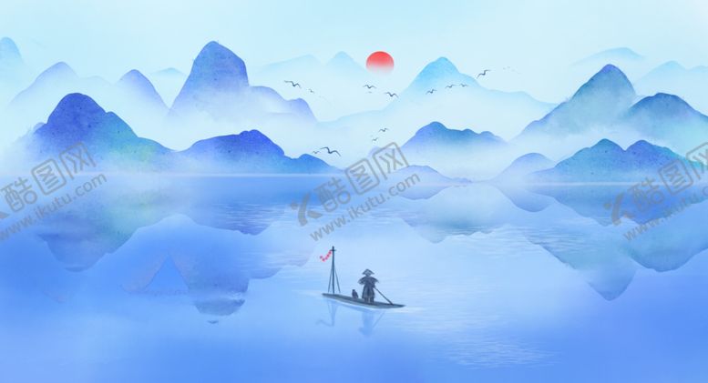 编号：78006909272324434906【酷图网】源文件下载-山水国风古风传统背景素材