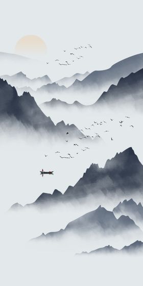 水墨山水玄关