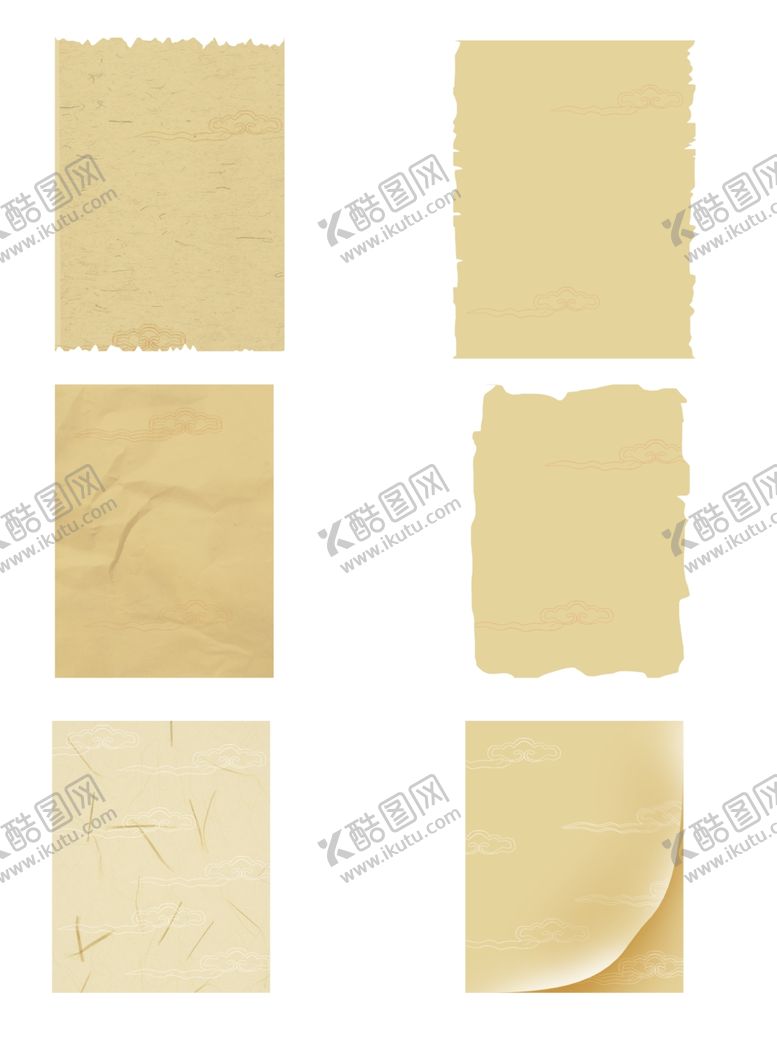 编号：91310710071611438423【酷图网】源文件下载-做旧泛黄纸张