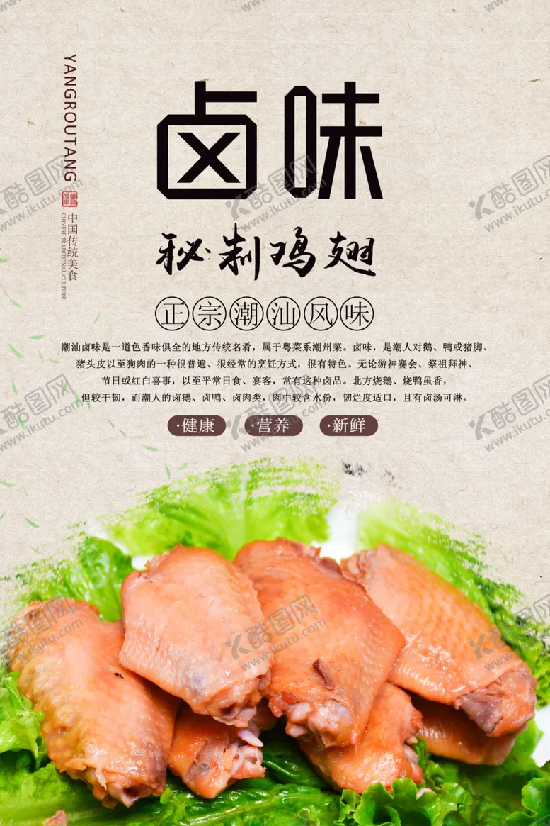 编号：84219606291303109229【酷图网】源文件下载-卤鸡翅美食海报