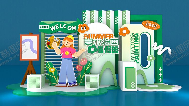 编号：92599506290155204845【酷图网】源文件下载-儿童阅读场景立体书展示