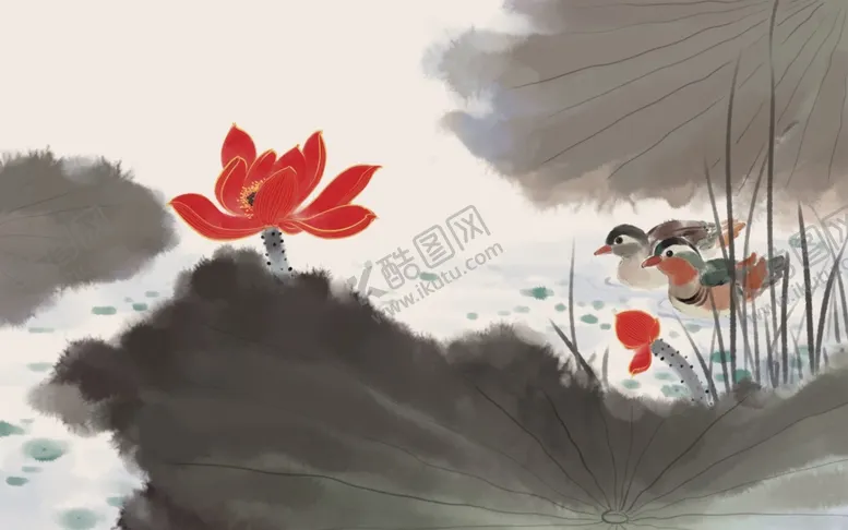 编号：37689207060518057537【酷图网】源文件下载-荷花插画