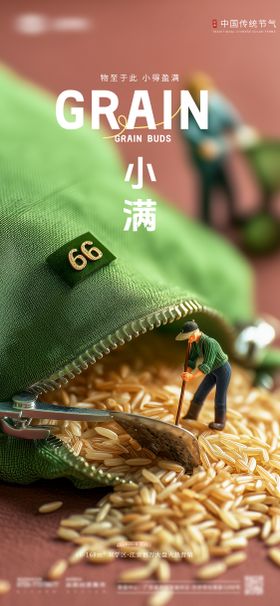 微景小满节气海报
