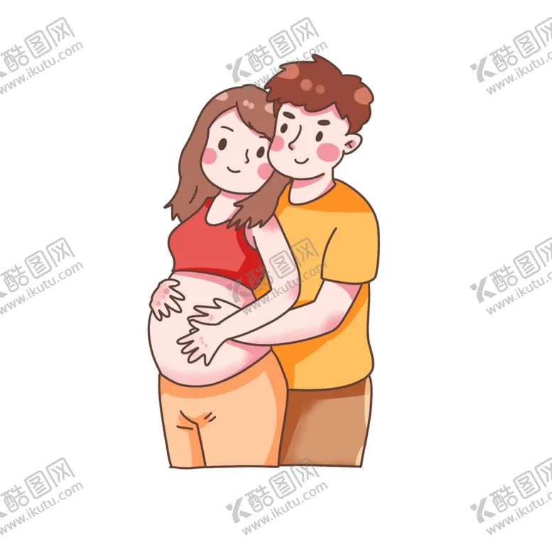 编号：85095803131237005839【酷图网】源文件下载-和老公相拥的孕妇