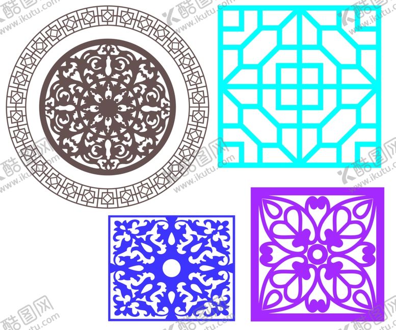 编号：25662309091607433691【酷图网】源文件下载-雕刻花纹镂空花纹
