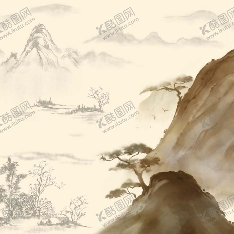 编号：18472510030754552738【酷图网】源文件下载-水墨背景