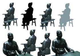古代圣贤铜像